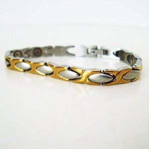 Magnetic Bracelet Marked Bio Bio88 Stainless Steel Gold Silver Pre-loved